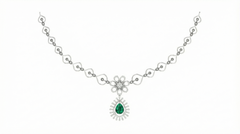 14K Gold & Diamond Gemstone Necklace Set KRB44097NG-A