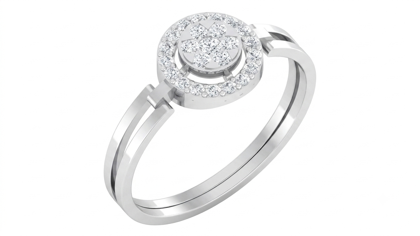 Gold & Diamond Ring For Women KRC10294