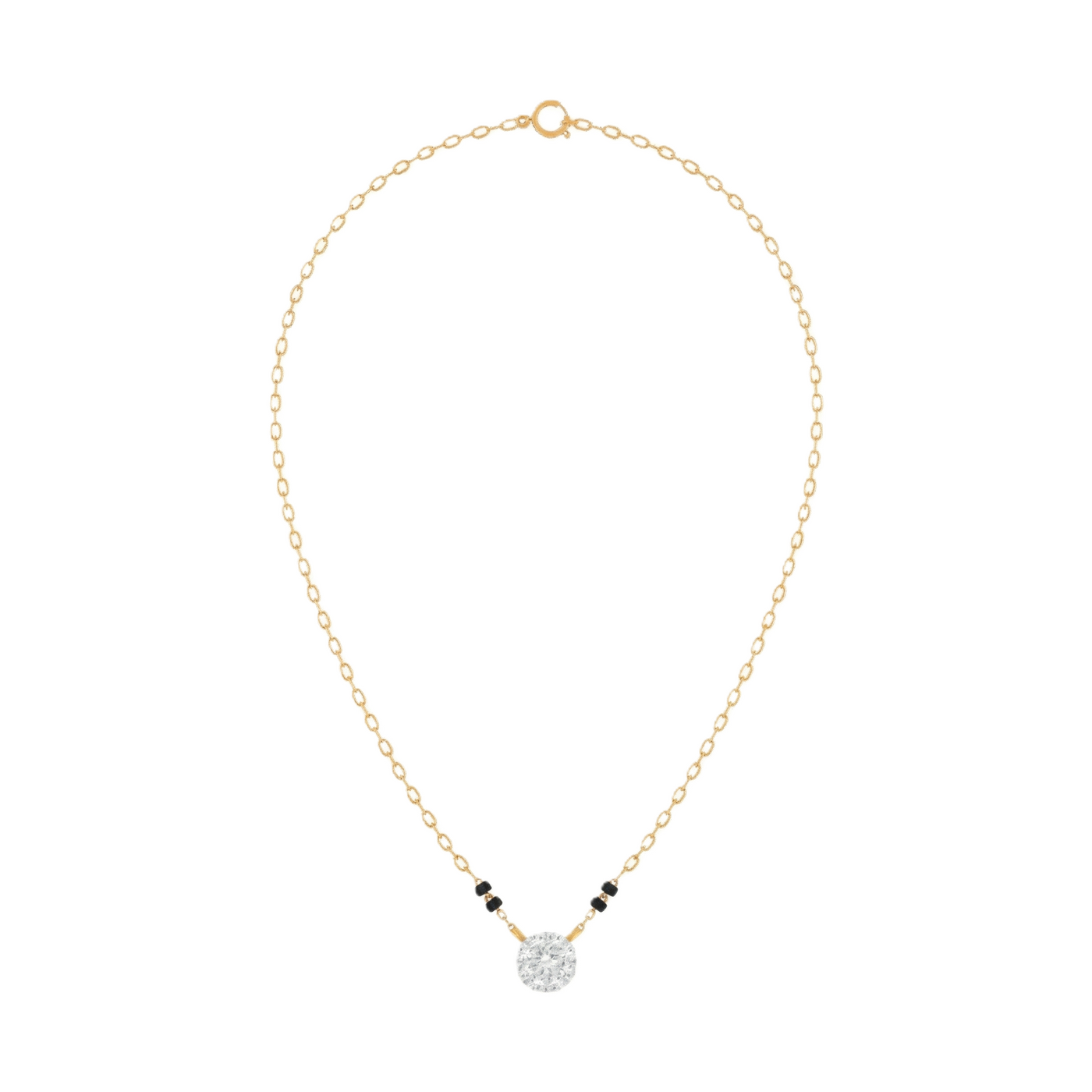 Gold & Diamond Modern Mangalsutra For Women KRC50092