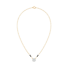 Gold & Diamond Beaded Mangalsutra For Women KRC50092