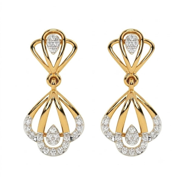 Gold & Diamond Women Drop Earring KRC60084E