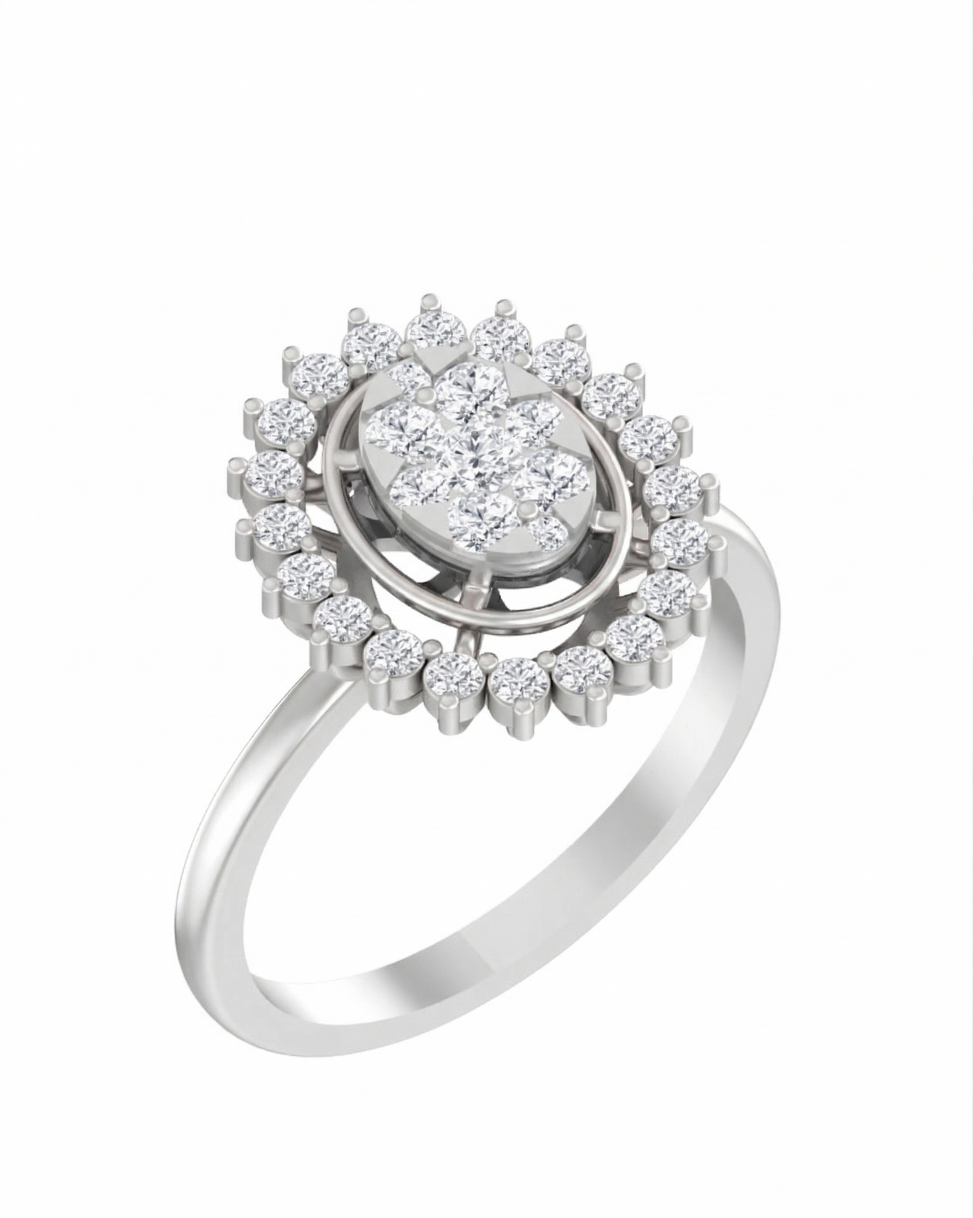 Gold & Diamond Cocktail Ring For Women KRC10521