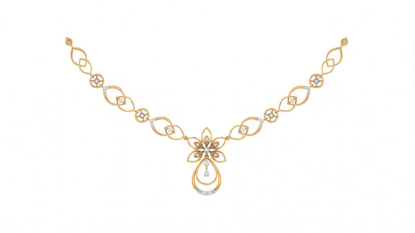 Gold & Diamond Lightweight Necklace Set KRC60027N