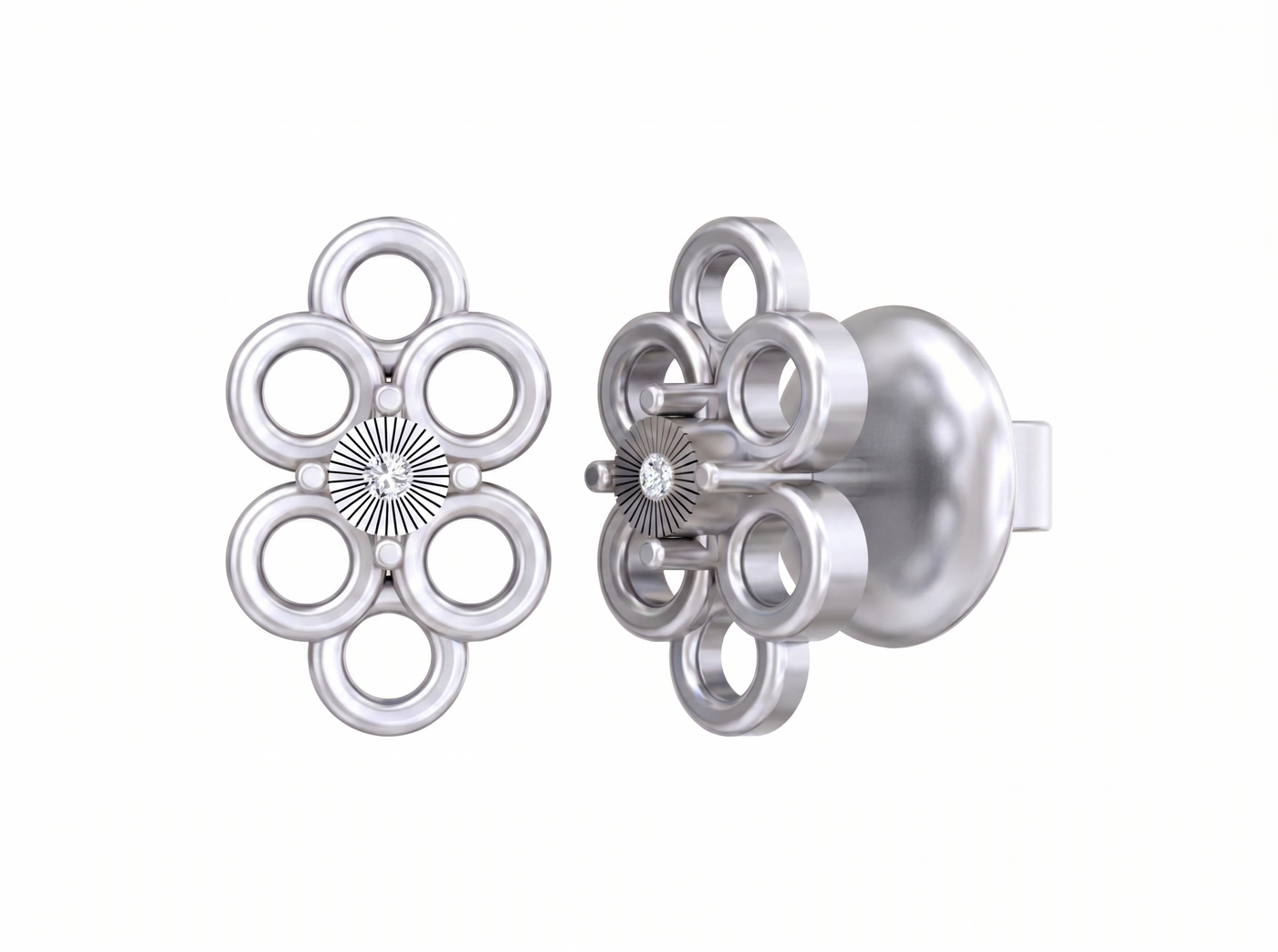Gold & Diamond Women Stud Earring KRC30137