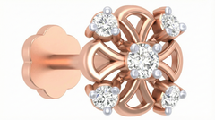 18K Gold & Diamond Stud Nose Pin KRA50205