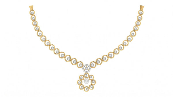 Gold & Diamond Lightweight NECKLACE SET KRC60068N