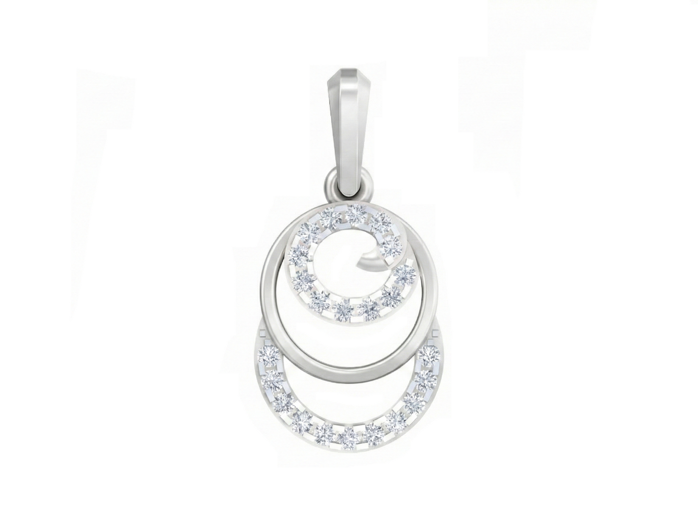 Modern Gold & Diamond Dailywear Pendant KRB40219