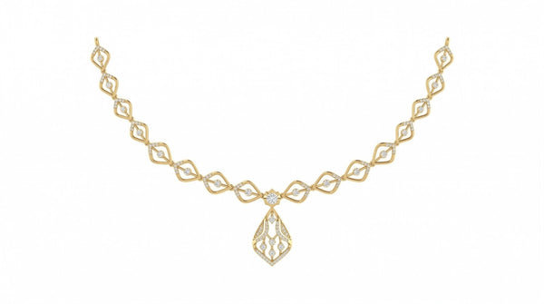 Gold & Diamond Lightweight Necklace Set KRC60058
