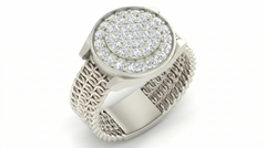 18K Gold & Diamond Engagement Ring For Men KRA60174