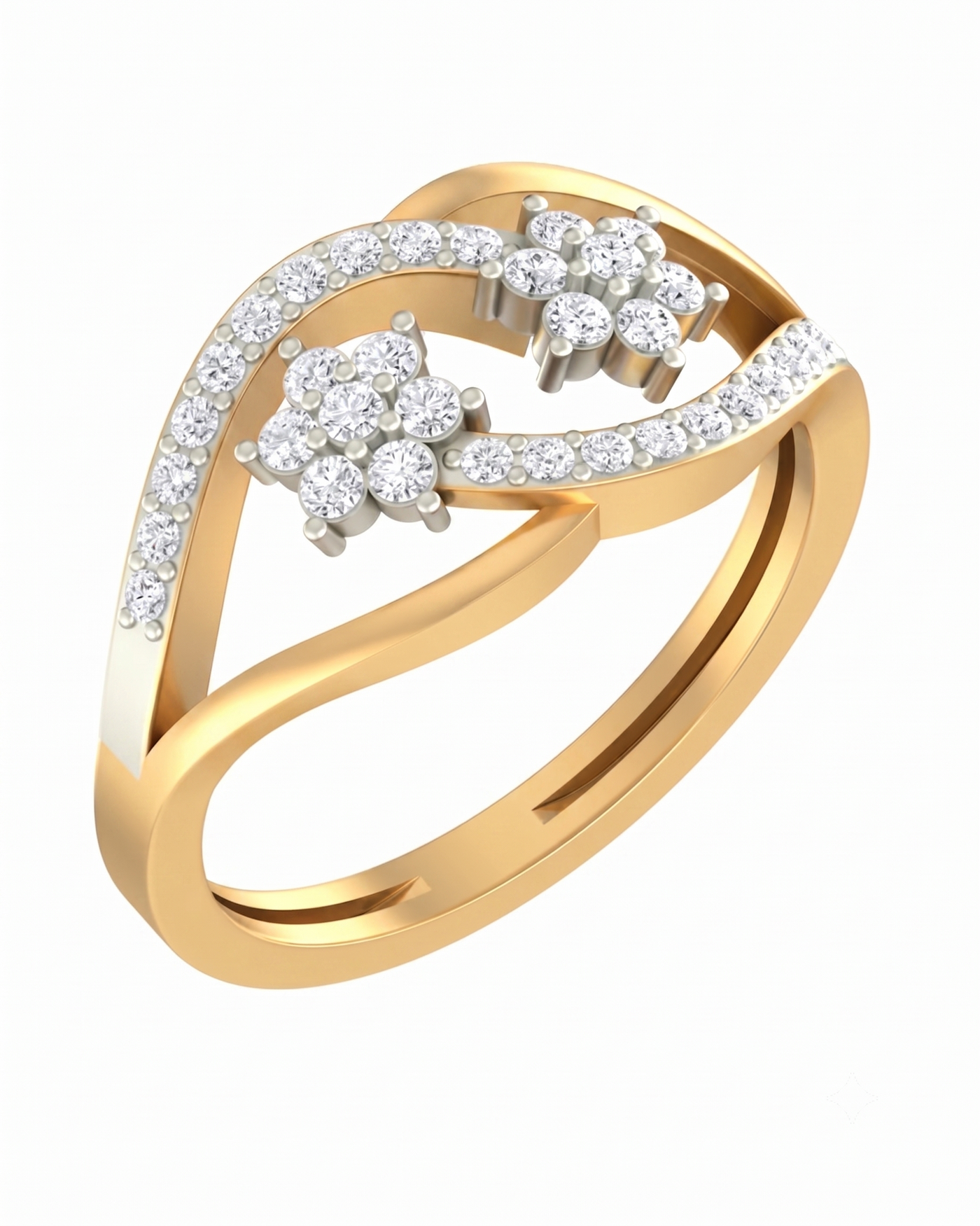 Gold & Diamond Engagement Ring For Women KRC10286
