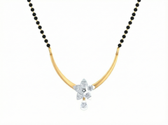 18K Gold & Diamond Beaded Mangalsutra For Women KSK201