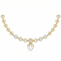 14K Gold & Diamond Dailywear Necklace Set KRH44033N