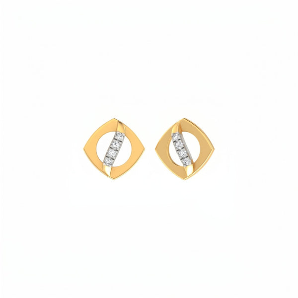 Gold & Diamond Dailywear Women Stud Earring KRB30091