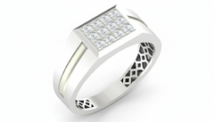 18K Gold & Diamond Band Ring For Men KRA60170