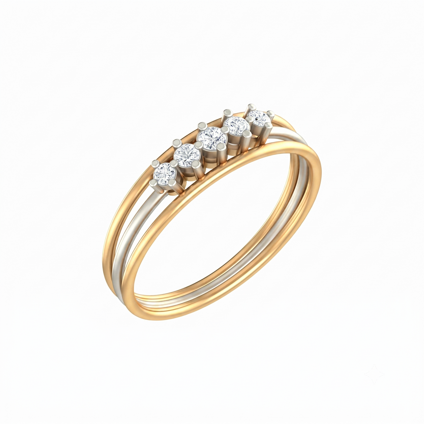 Gold & Diamond Engagement Ring For Women KRB10184
