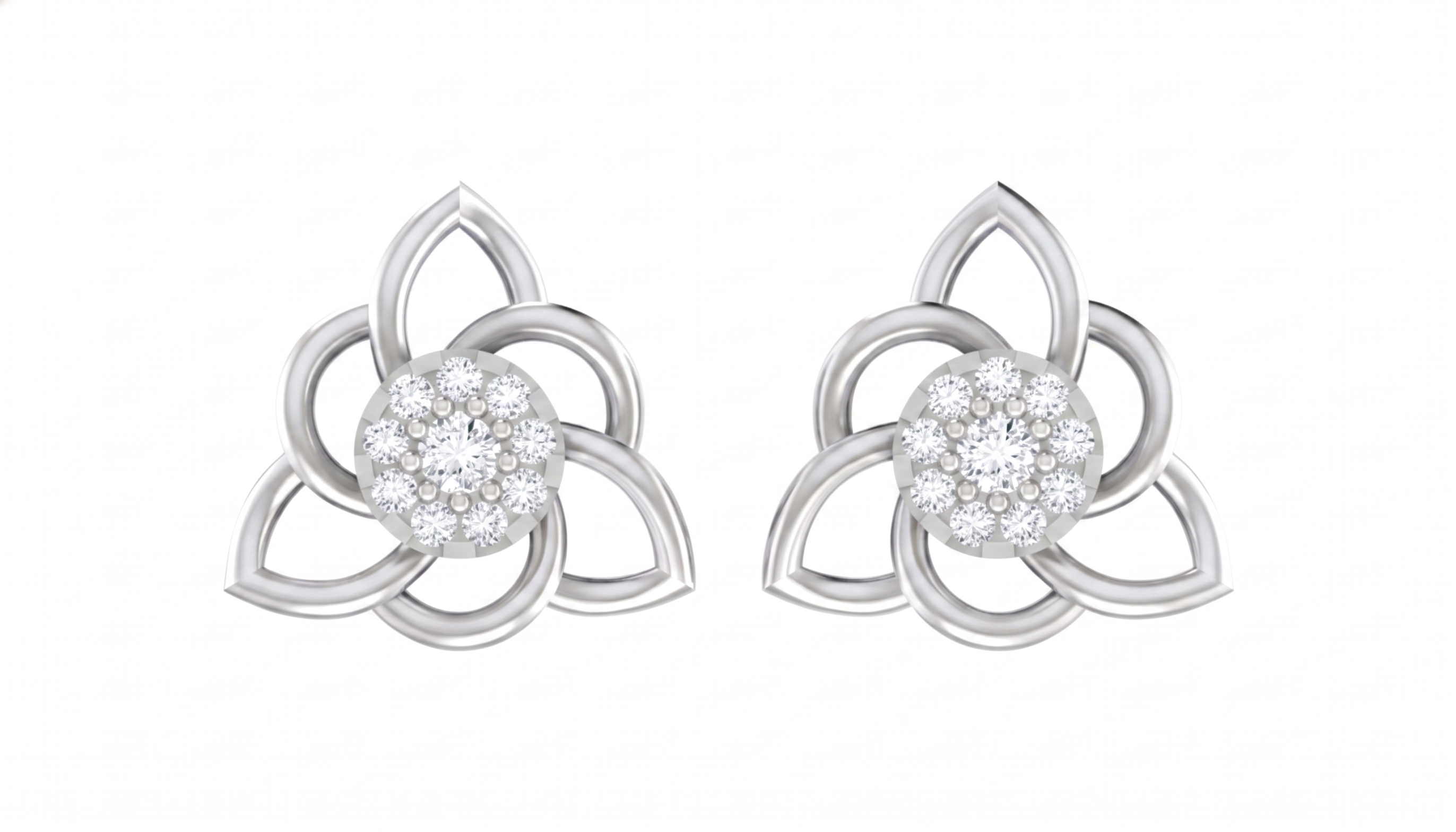 White Gold Diamond Earring | under 40k 