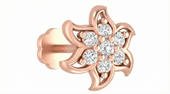 18K Gold & Diamond Stud Nose Pin KRA50287