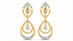 14K Gold & Diamond Women Dangler Earring KRB44058E-A