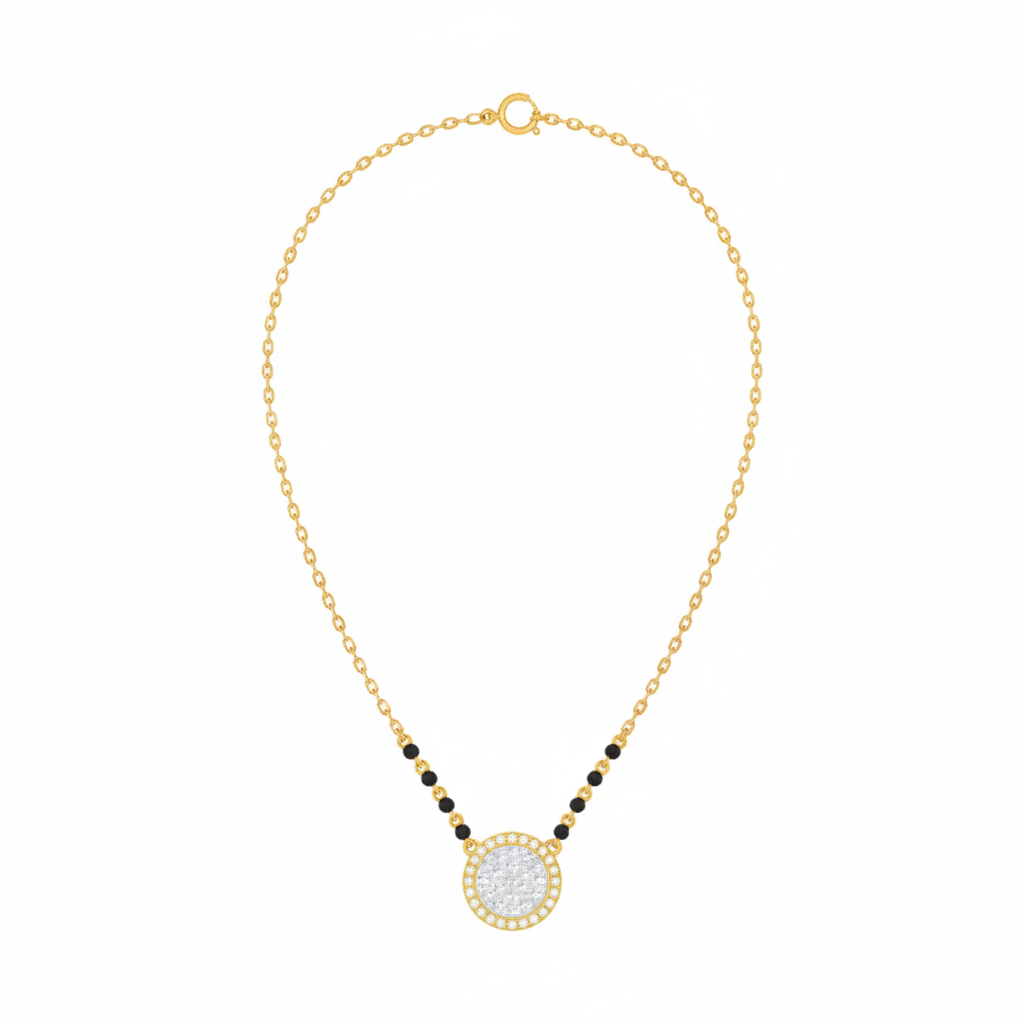 Gold & Diamond Modern Beaded Mangalsutra For Women KRC50183