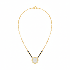 18K Gold & Diamond Beaded Mangalsutra For Women KRE90179