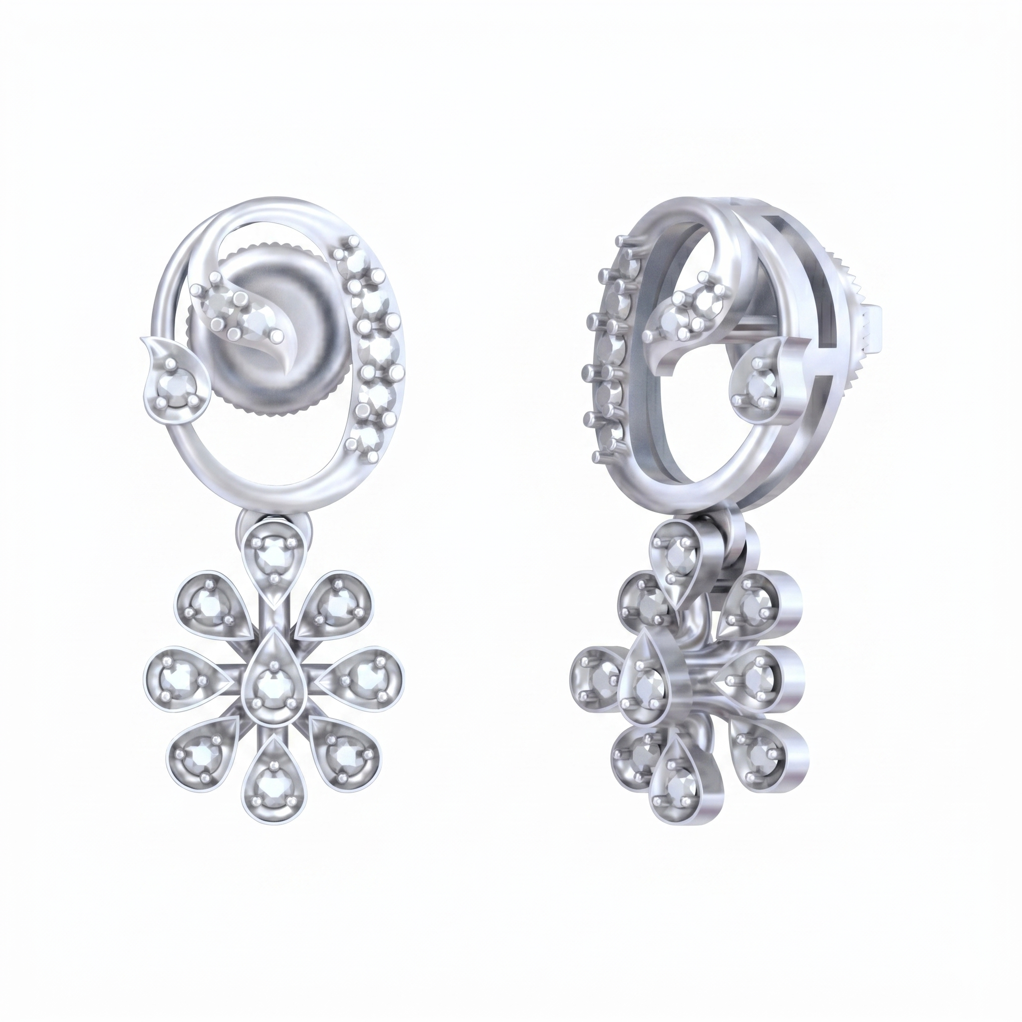 White Gold Diamond Earring | under 40k 