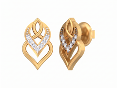 Yellow Gold Diamond Earring | under 40k 