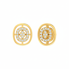 Yellow Gold Diamond Earring | under 40k 
