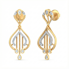 14K Gold & Diamond Women Dangler Earring KRB44112E-A