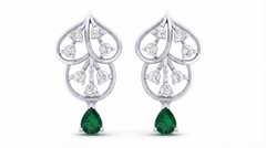 14K Gold & Diamond Women Gemstone Earring KRI44013EG