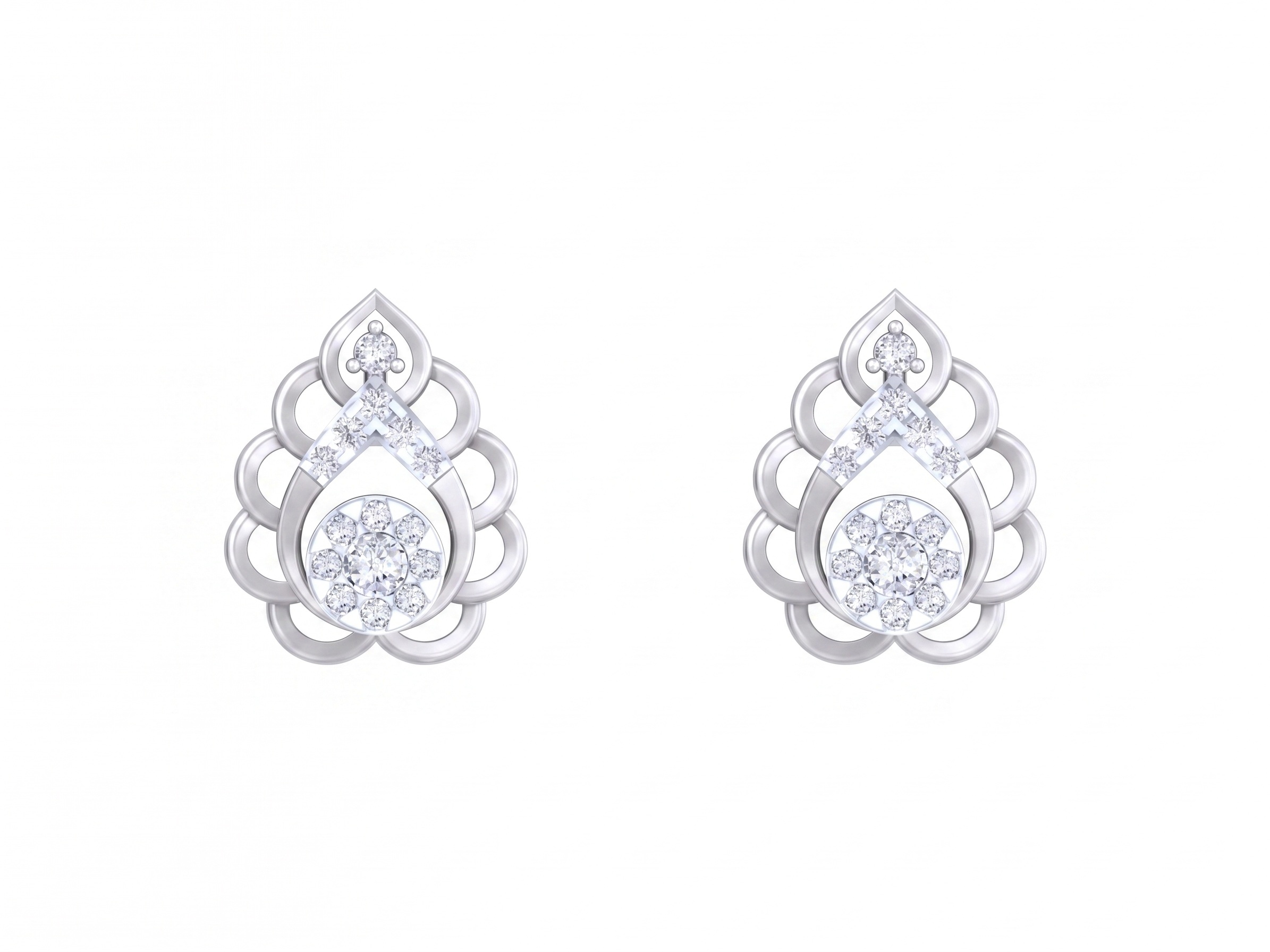 White Gold Diamond Earring | under 40k 
