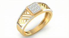 18K Gold & Diamond Engagement Ring For Men KRA60281