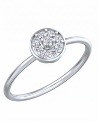 18K Gold & Diamond Dailywear Ring For Women KRB10180