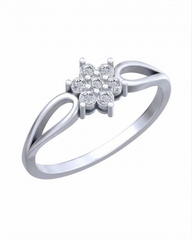 18K Gold & Diamond Engagement Ring For Women KRB10293