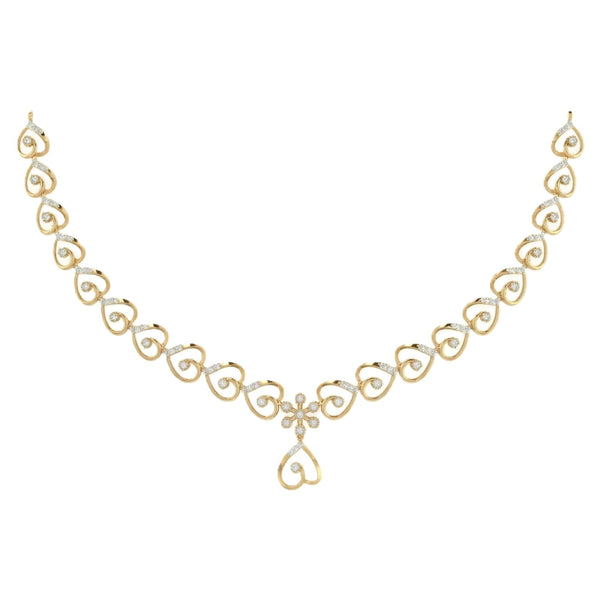 Gold & Diamond Dailywear Necklace Set KRC60091