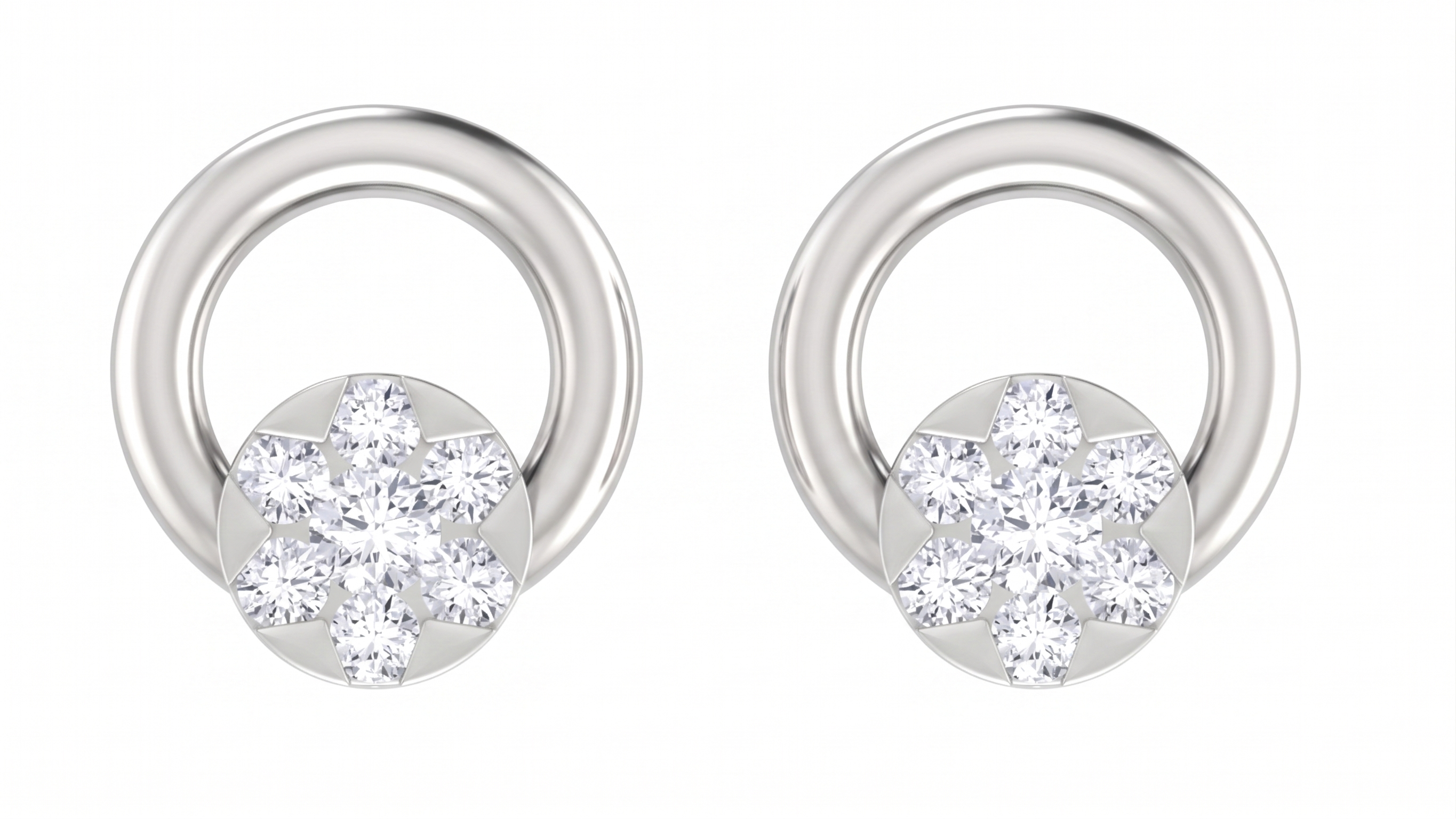 White Gold Diamond Earring | under 40k 