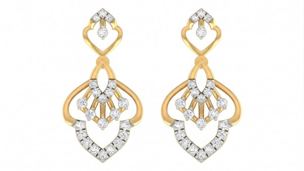 Gold & Diamond Women Dangler Earring KRC60089E