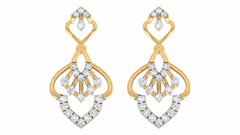 Yellow Gold Diamond Earring | under 40k 