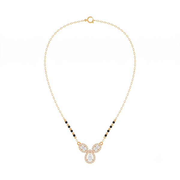 Gold & Diamond Teardrop Women Mangalsutra | KRC50112 | Kesav Diamond