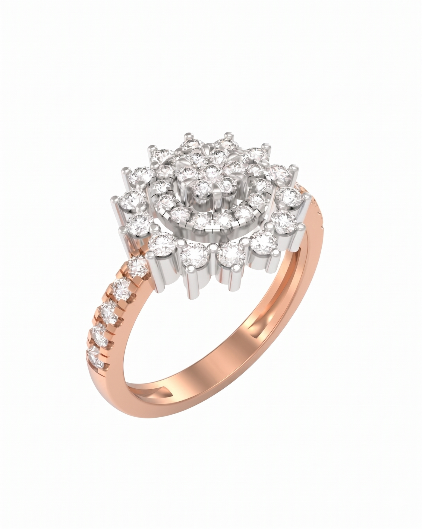 Gold & Diamond Engagement Ring For Women KEC10884