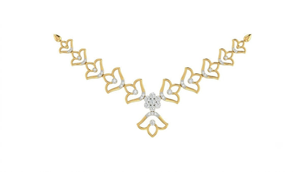 Gold & Diamond Women Dailywear Necklace Set KRC60025N