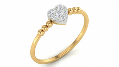 18K Gold & Diamond Dailywear Ring For Women KRA10604