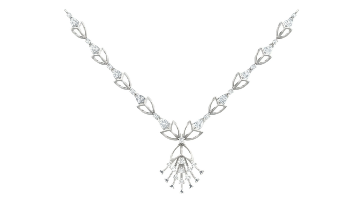 Gold & Diamond Dailywear Necklace Set KRC60057