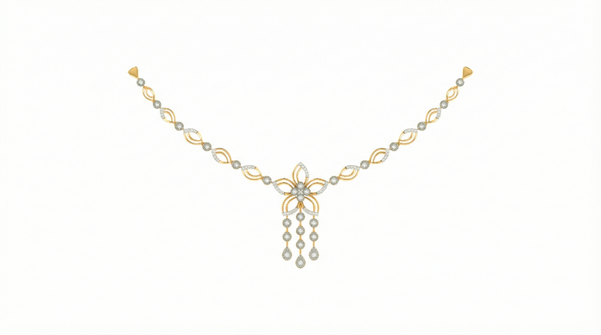 14K Gold & Diamond Dailywear Necklace Set KRB44099N-A