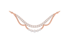 Gold & Diamond Curved Mangalsutra For Women KRC50141