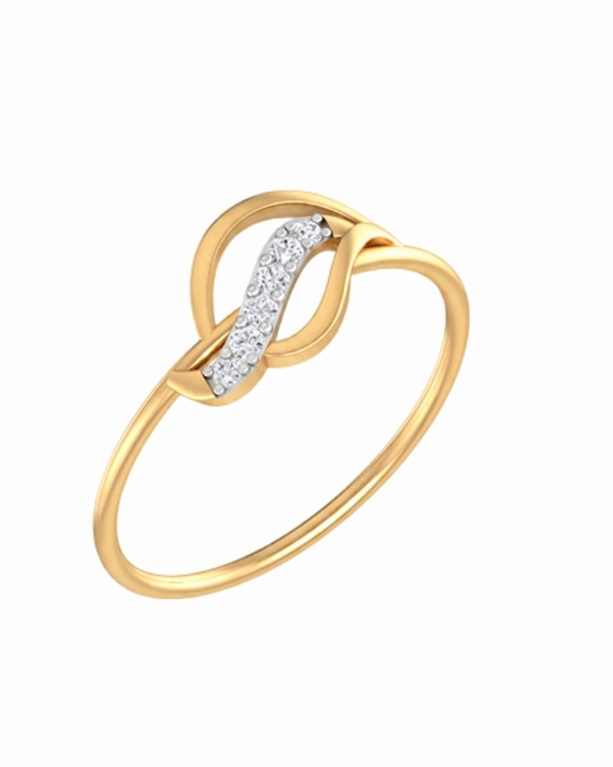 महिलाओं के लिए 18K गोल्ड और डायमंड डेलीवियर रिंग KLR-190