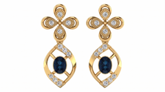 Yellow Gold Diamond Earring | under 40k 