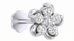 18K Gold & Diamond Stud Nose Pin KRA50021