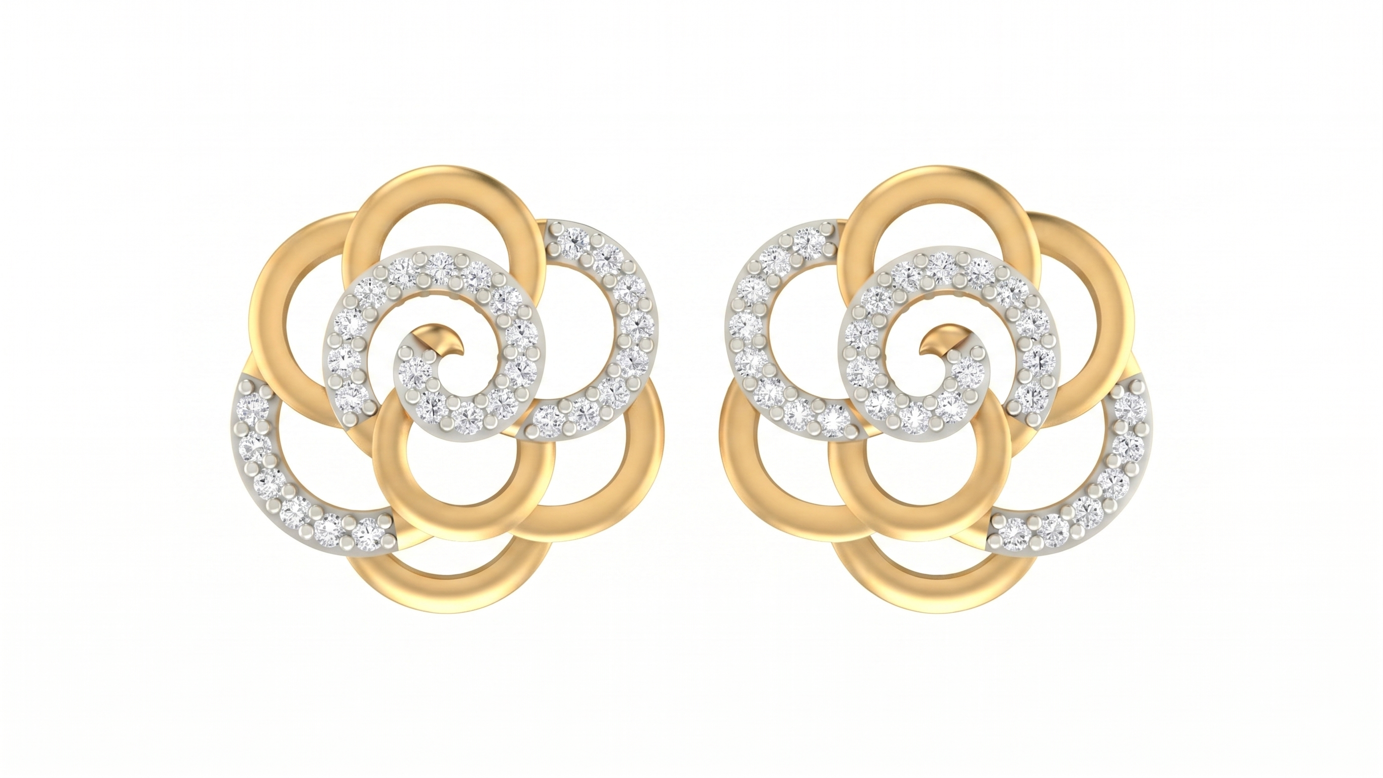 Yellow Gold Diamond Earring | under 40k 