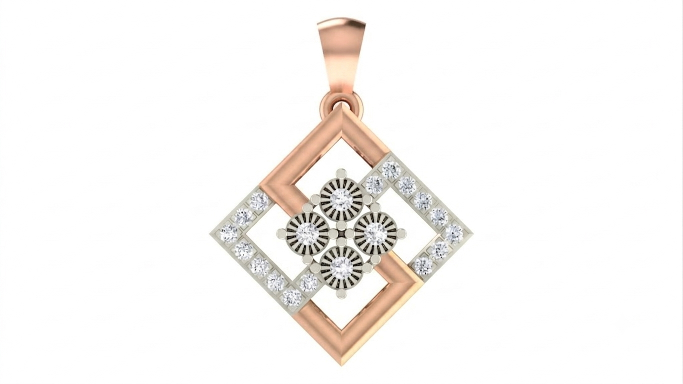 Classic Gold & Diamond PENDANT SET KRC40701