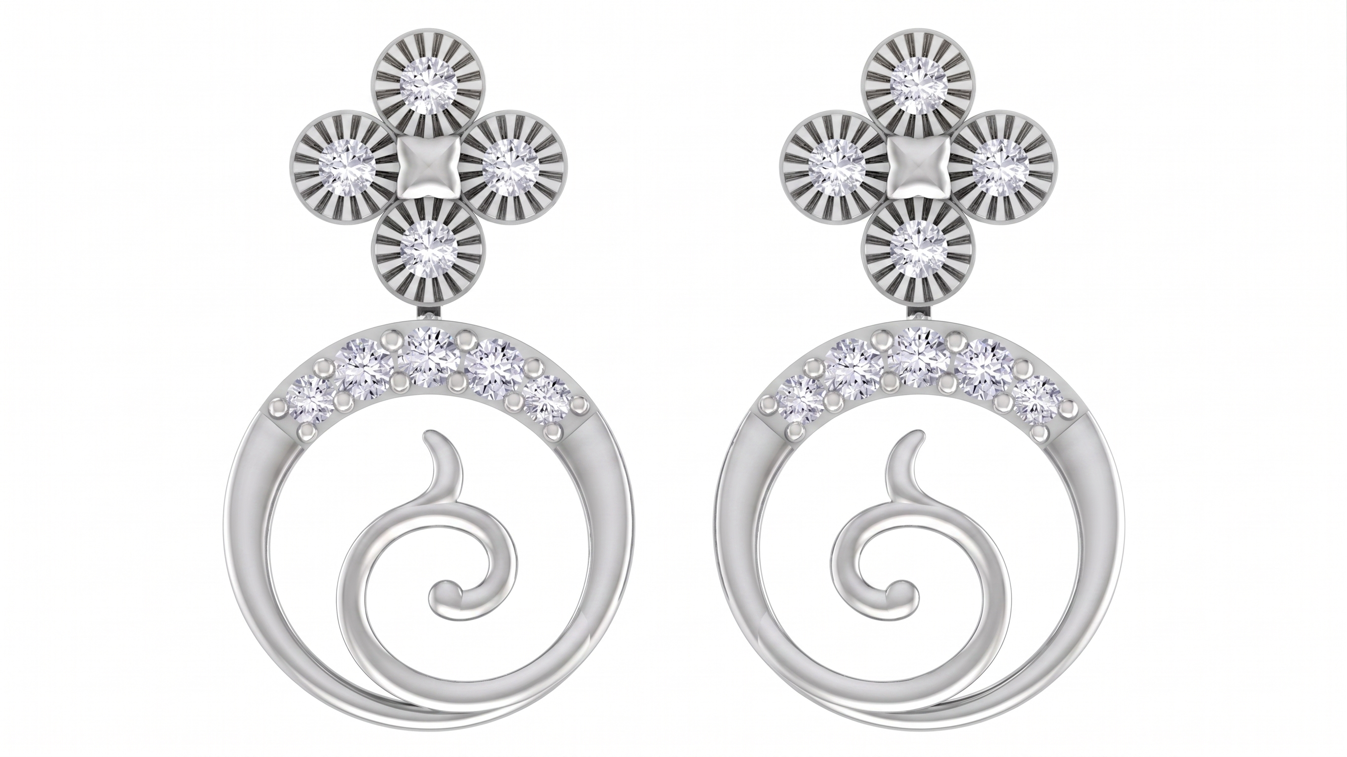 White Gold Diamond Earring | under 40k 